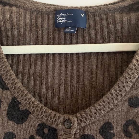 American Eagle brown cheetah print cardigan - Picture 3 of 3
